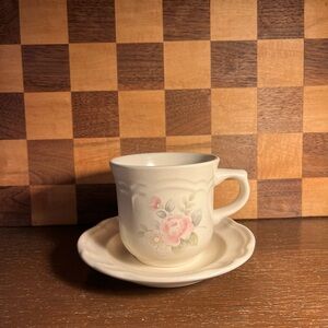 Pfaltzgraff Tea Rose Coffee Mug and Saucer
